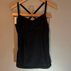 lululemon dance aria tank black size 8